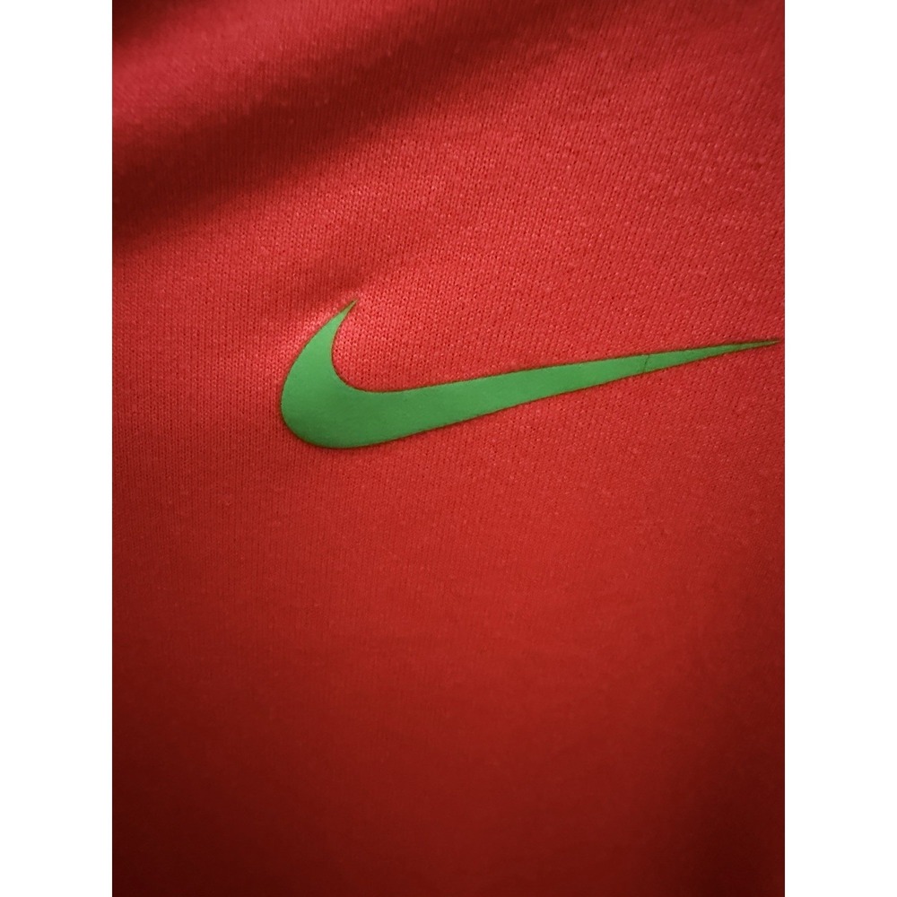 Nike Men's S Dri-fit Training T-Shirt Fury Red 698255 Green Swoosh Neon - Picture 2 of 10